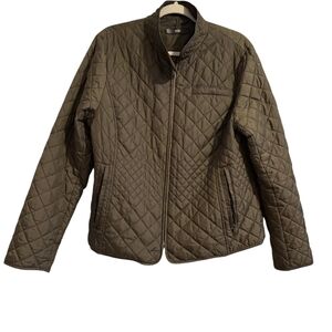 Tumi Women's Quilted Utility Jacket in Olive